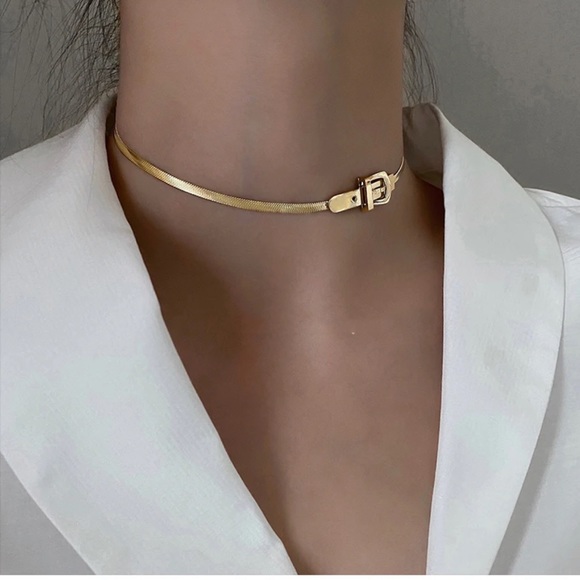 Belt Buckle Necklace/Choker